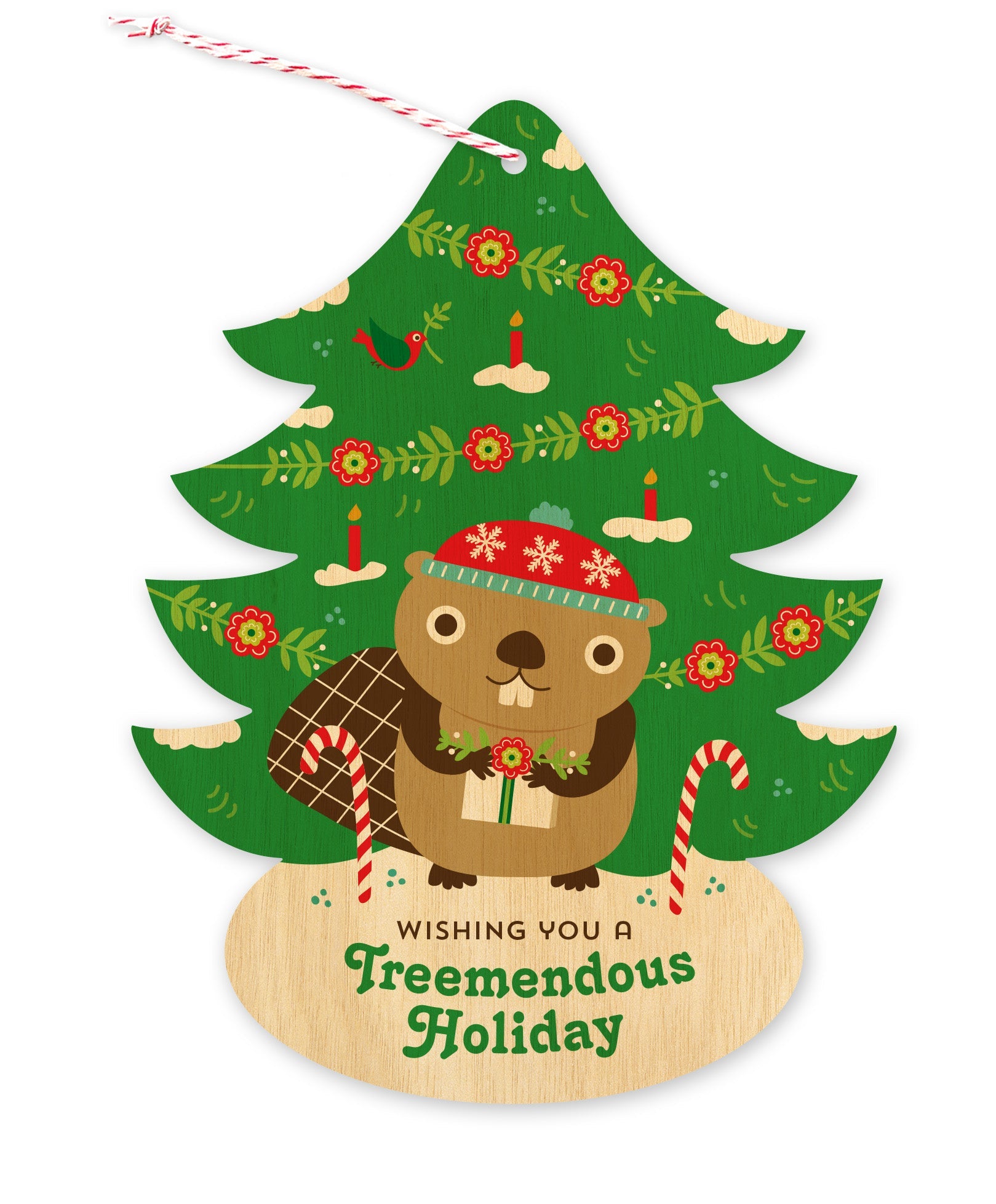 Treemendous Christmas Custom Holiday Ornament Card - Wood or Paper