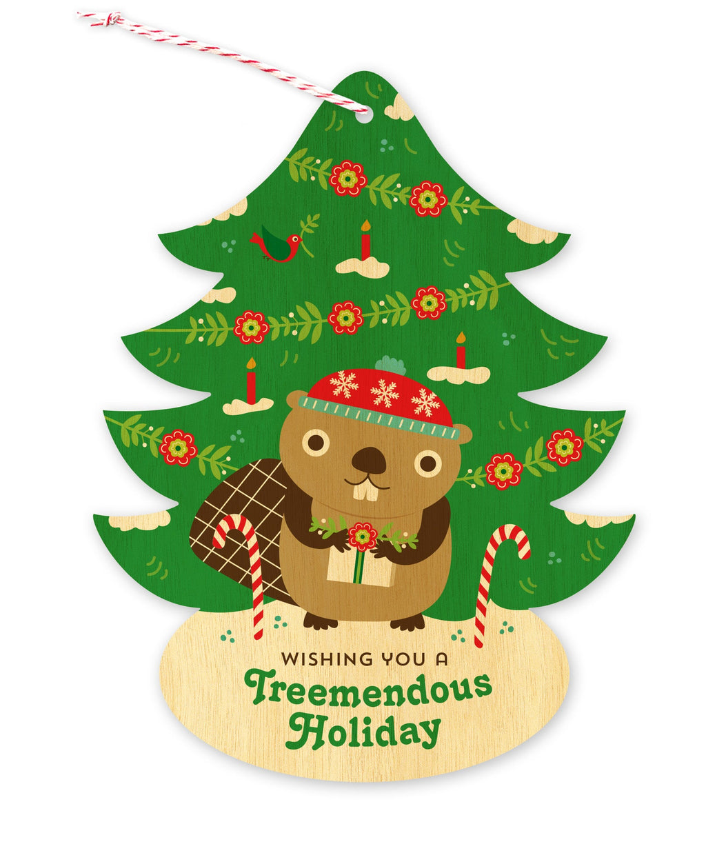 Treemendous Christmas Custom Holiday Ornament Card - Wood or Paper