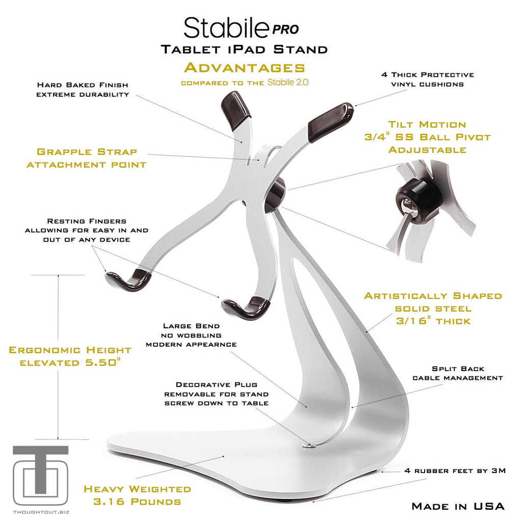 Stabile PRO Heavy-Duty Pivoting iPad Stand